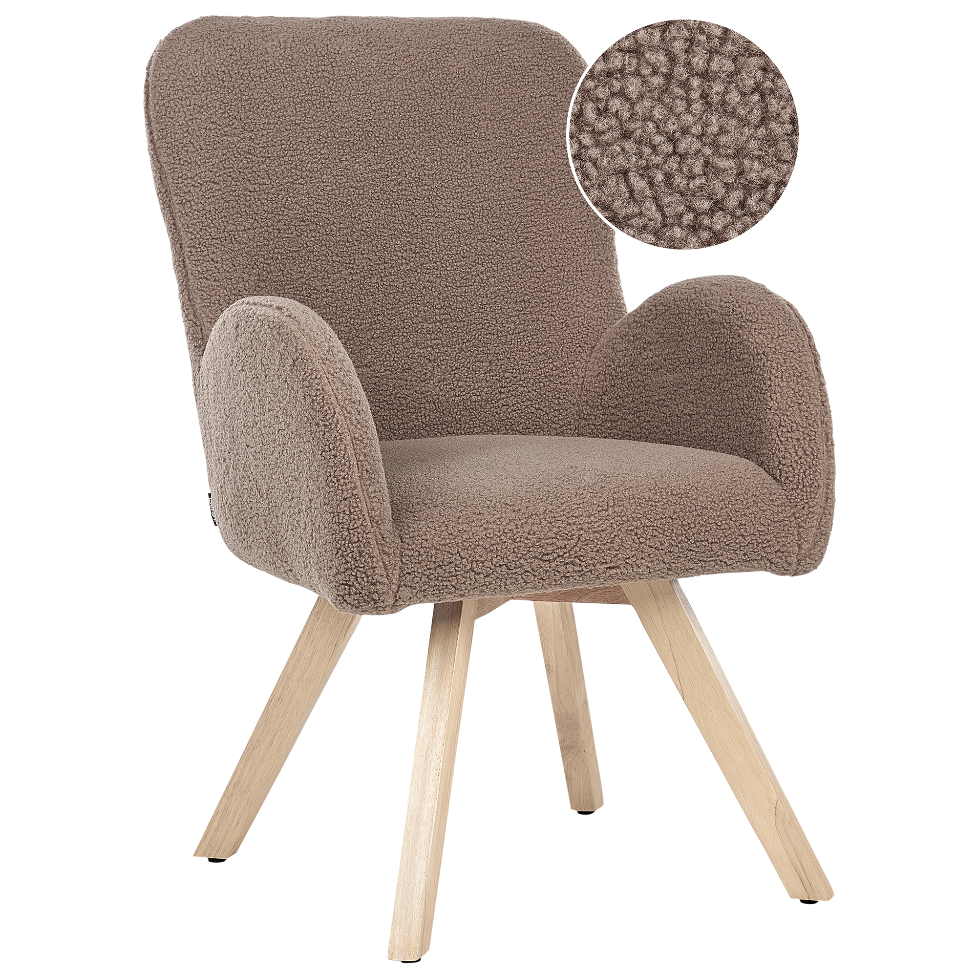 Fåtölj BJARN Bouclé Brun