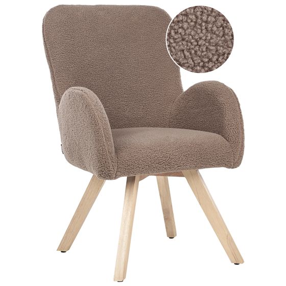 Fåtölj BJARN Bouclé Brun
