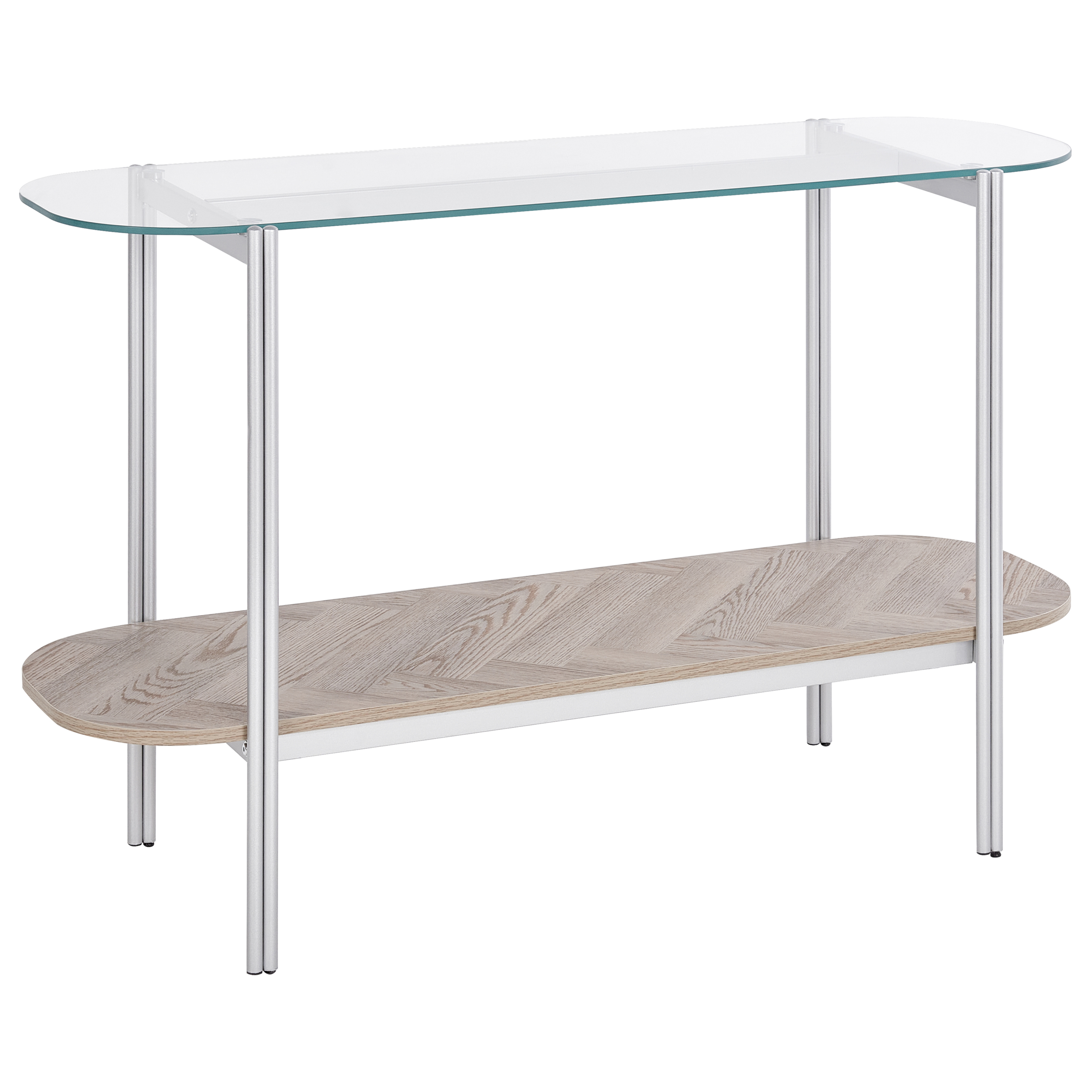 Konsolbord LOVELL Härdat glas Silver