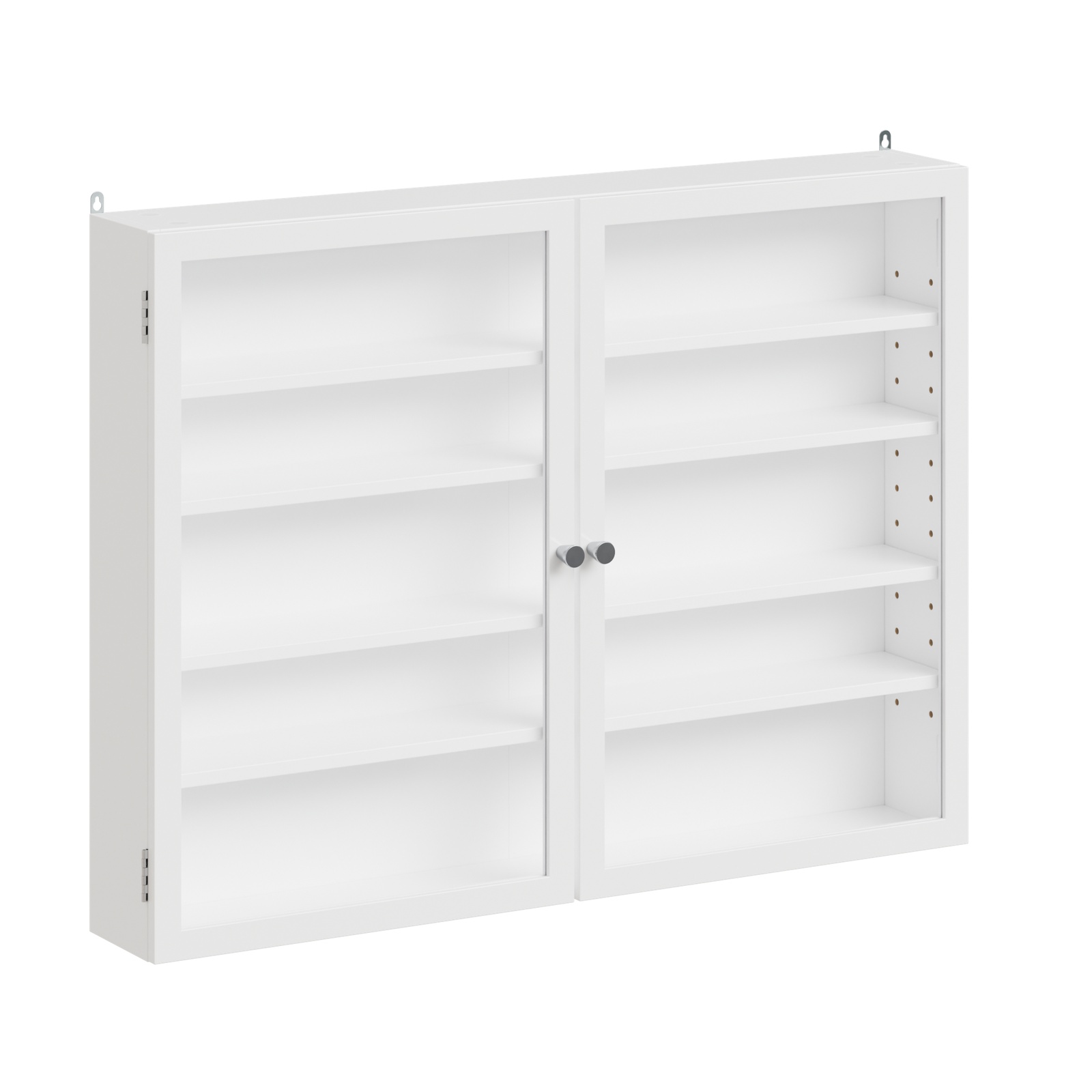 Skåp med glasdörrar vit 80.0x60.0x12.2 cm FSB113-W