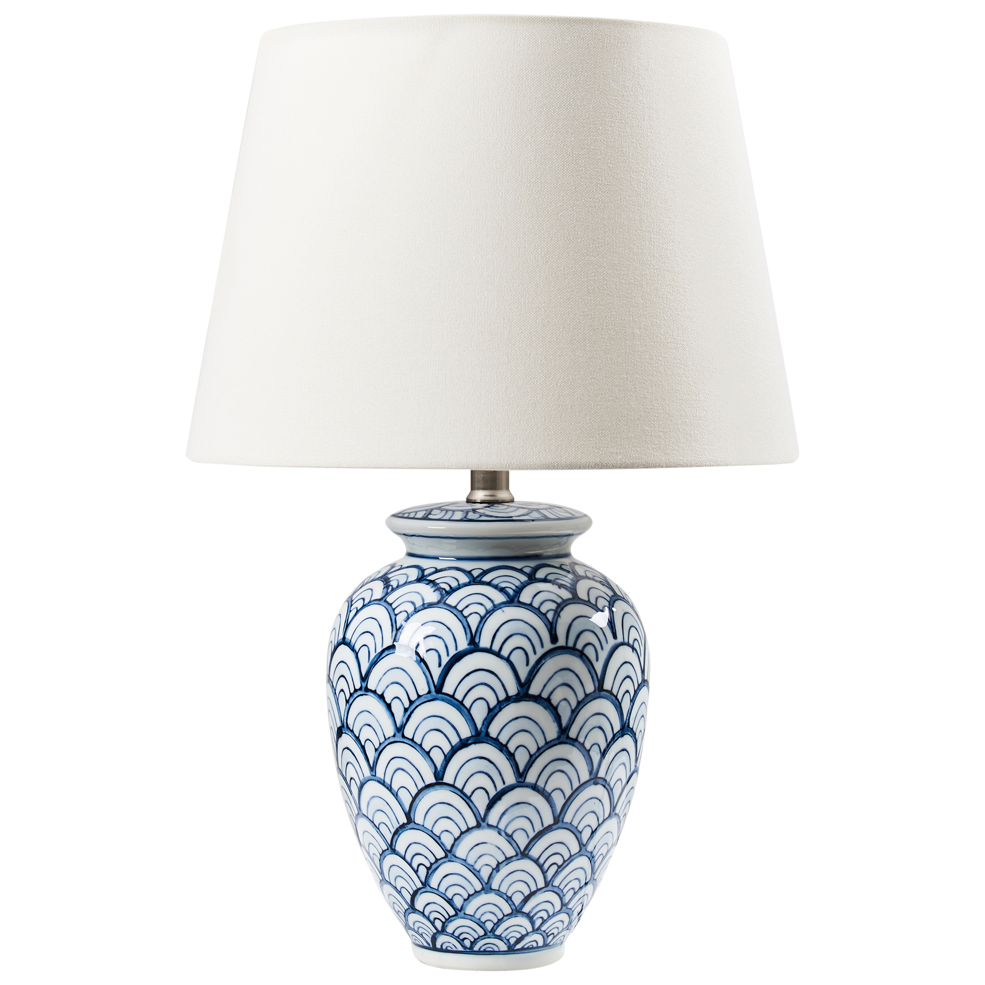 Bordslampa JAUCA Porslin Vit/ Blå