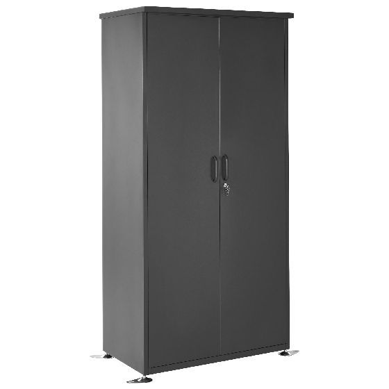 Trädgårdsskåp DORGALI 92 cm 188 cm Metall Grafitgrå