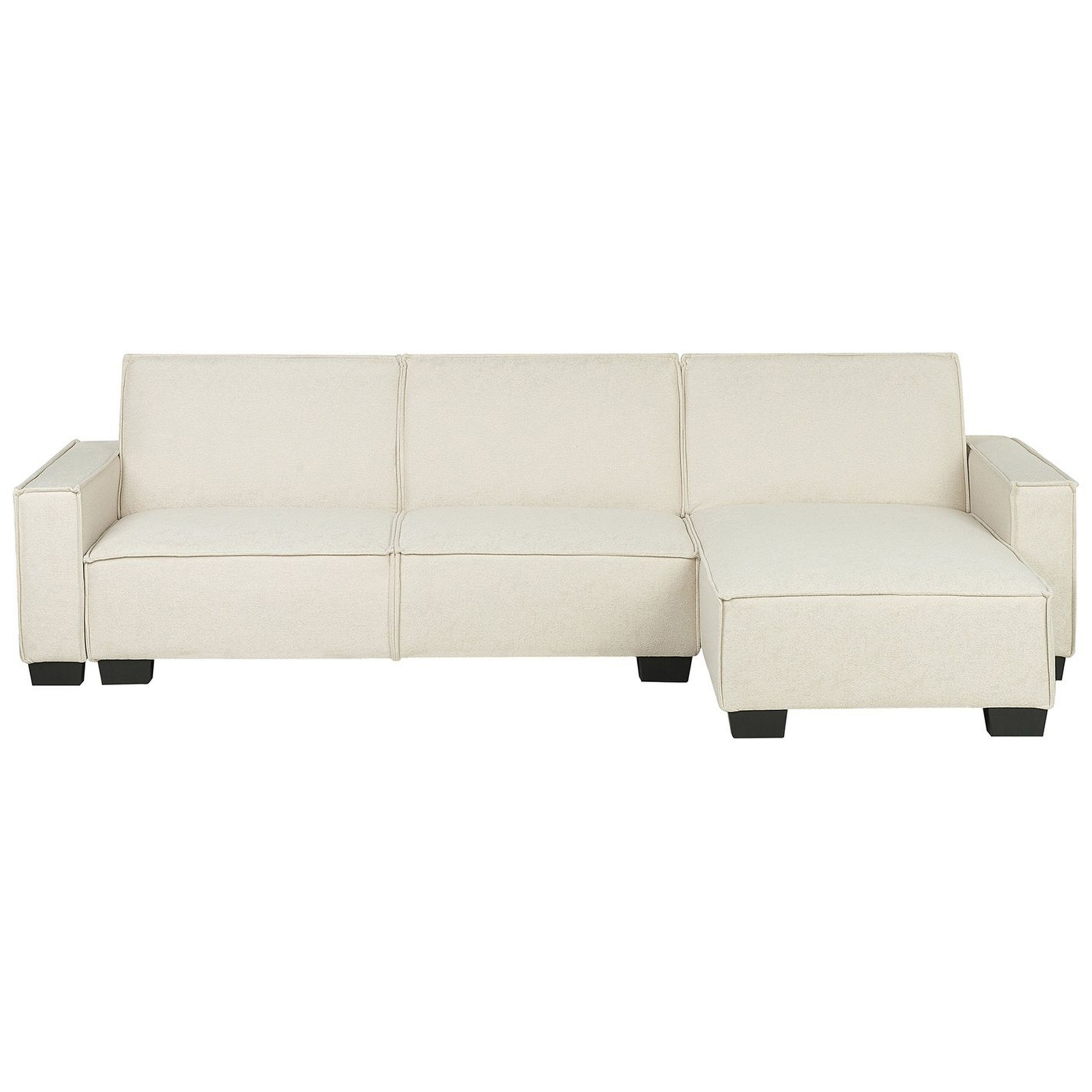 Hörnbäddsoffa 3-sits ROMEDAL Beige Vänstervänd