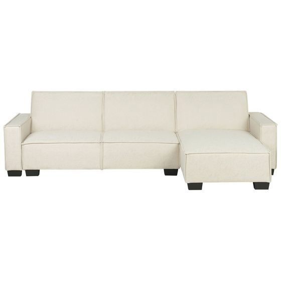 Hörnbäddsoffa 3-sits ROMEDAL Beige Vänstervänd