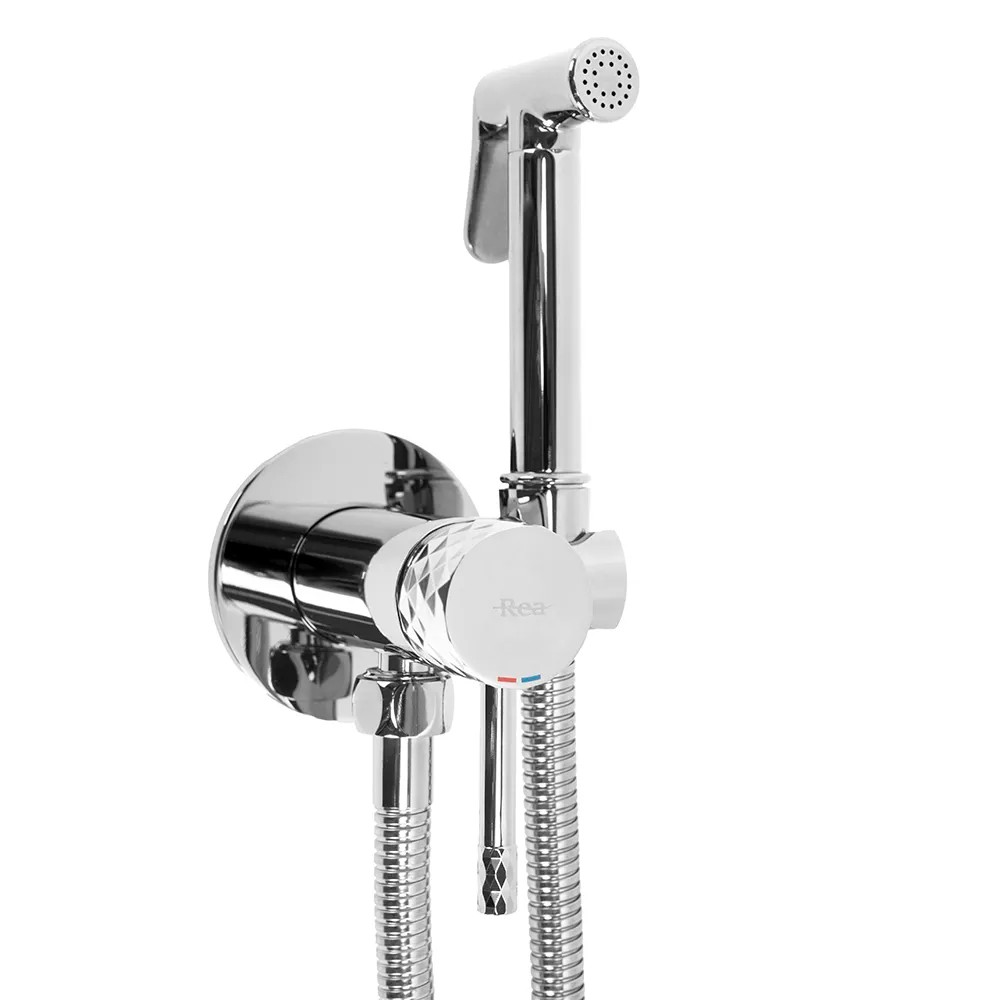 REA Bidetblandare lungo loop diamond Krom, 5x5x11cm