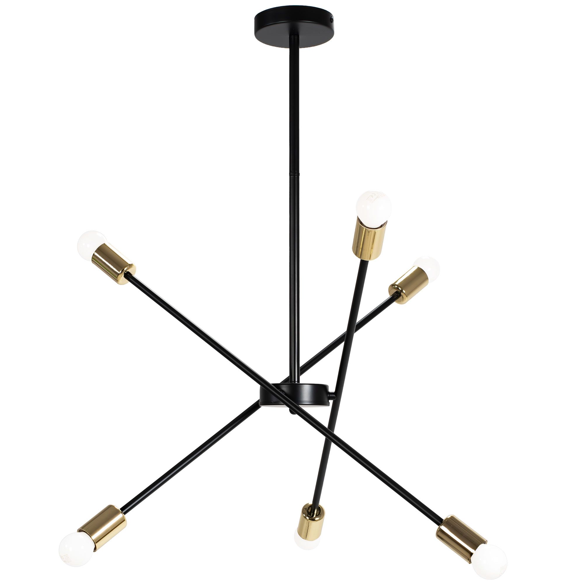 TOOLIGHT hängande taklampa APP1116-6CP Svart 72x12x72cm