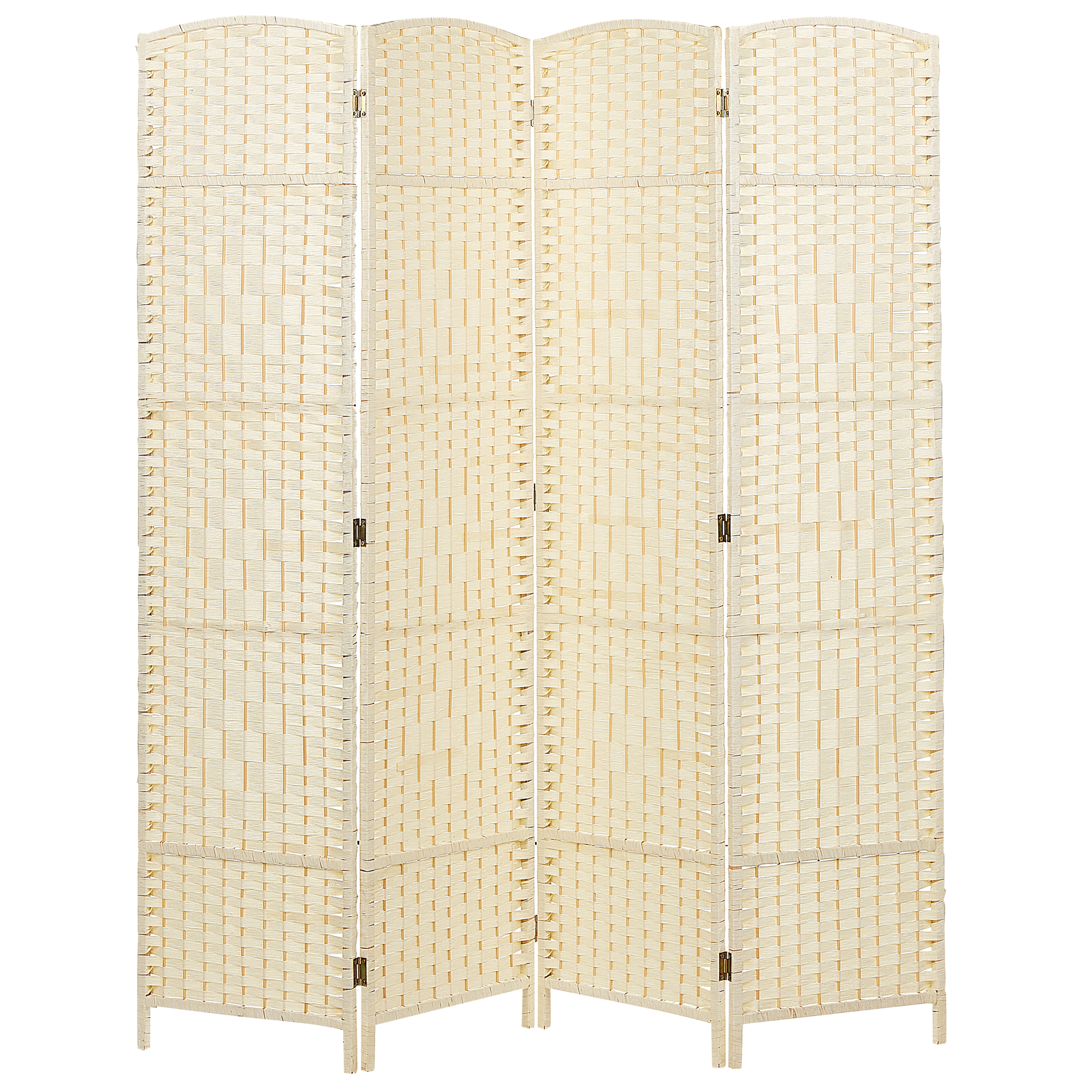 Rumsavdelare med 4 paneler LAPPAGO 163 cm 170 cm Ljusbeige