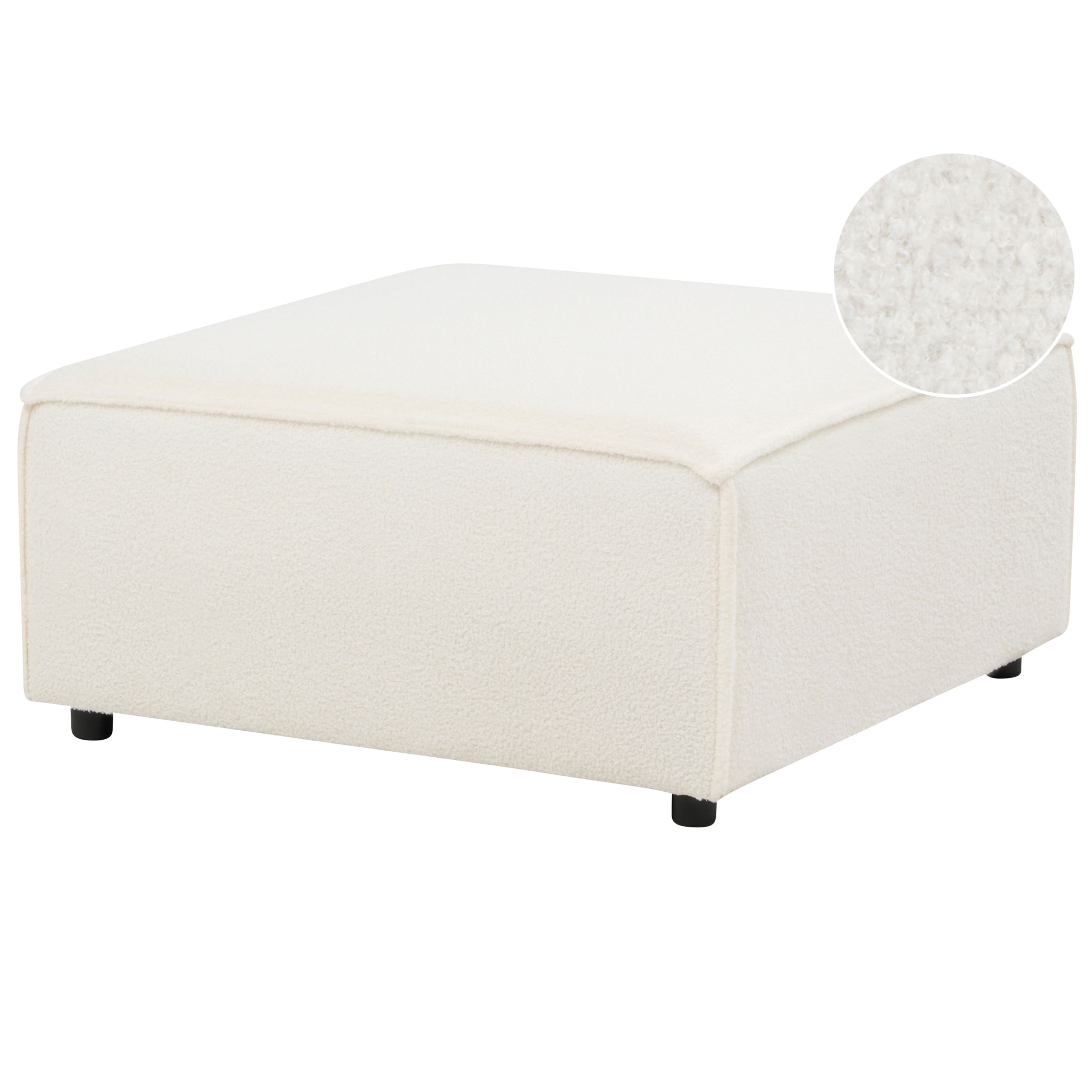Fotpall ARDAL Bouclé Off-White