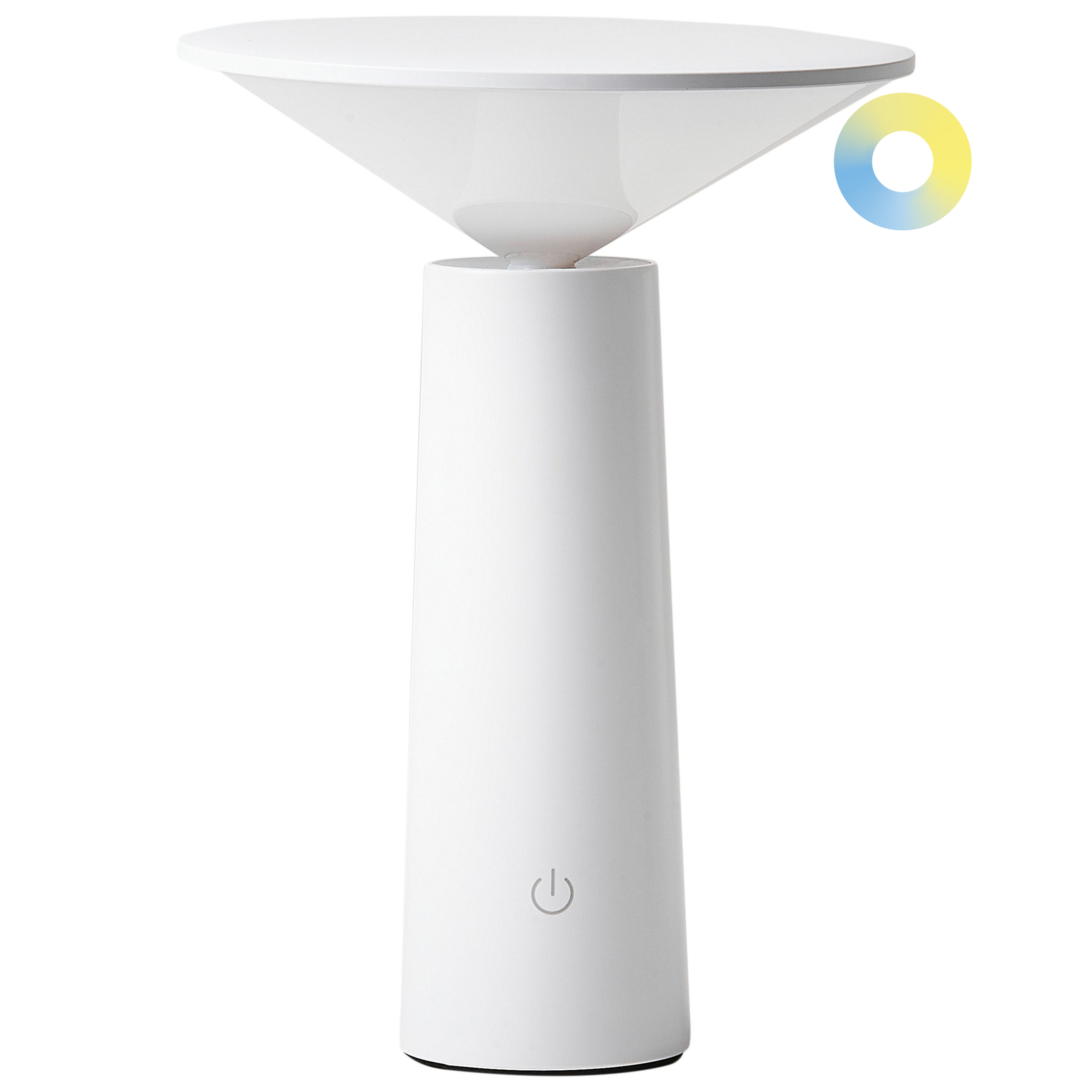 Trådlös LED-bordslampa LEVIRA med dimmer Metall Vit