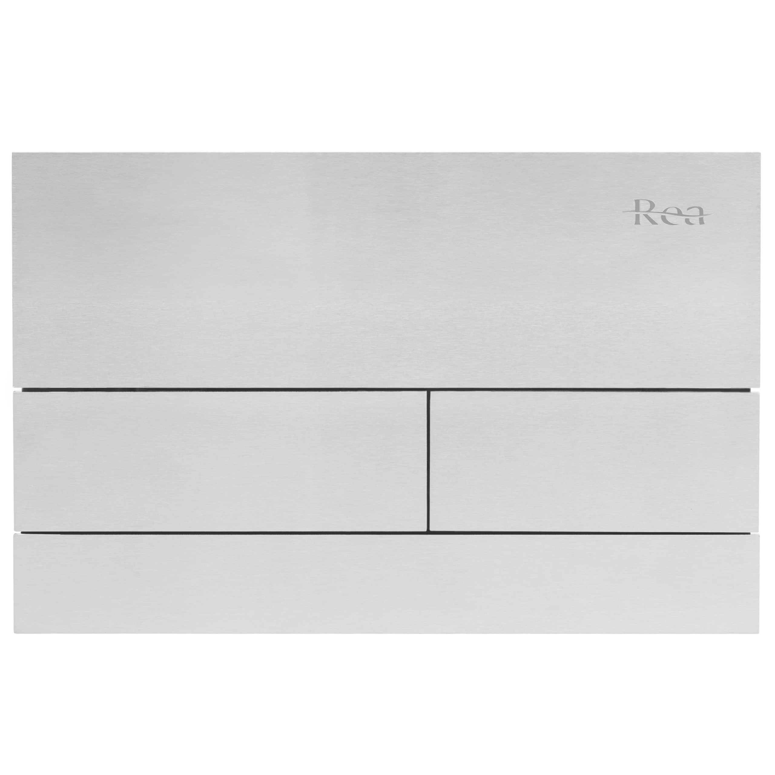 REA Spolknapp För Inbyggnadsfixtur T Borstat Stål, 15,5x24x15,5cm
