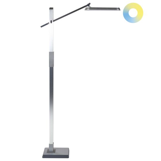 LED-golvlampa AQUARIUS med dimmer Metall Silver