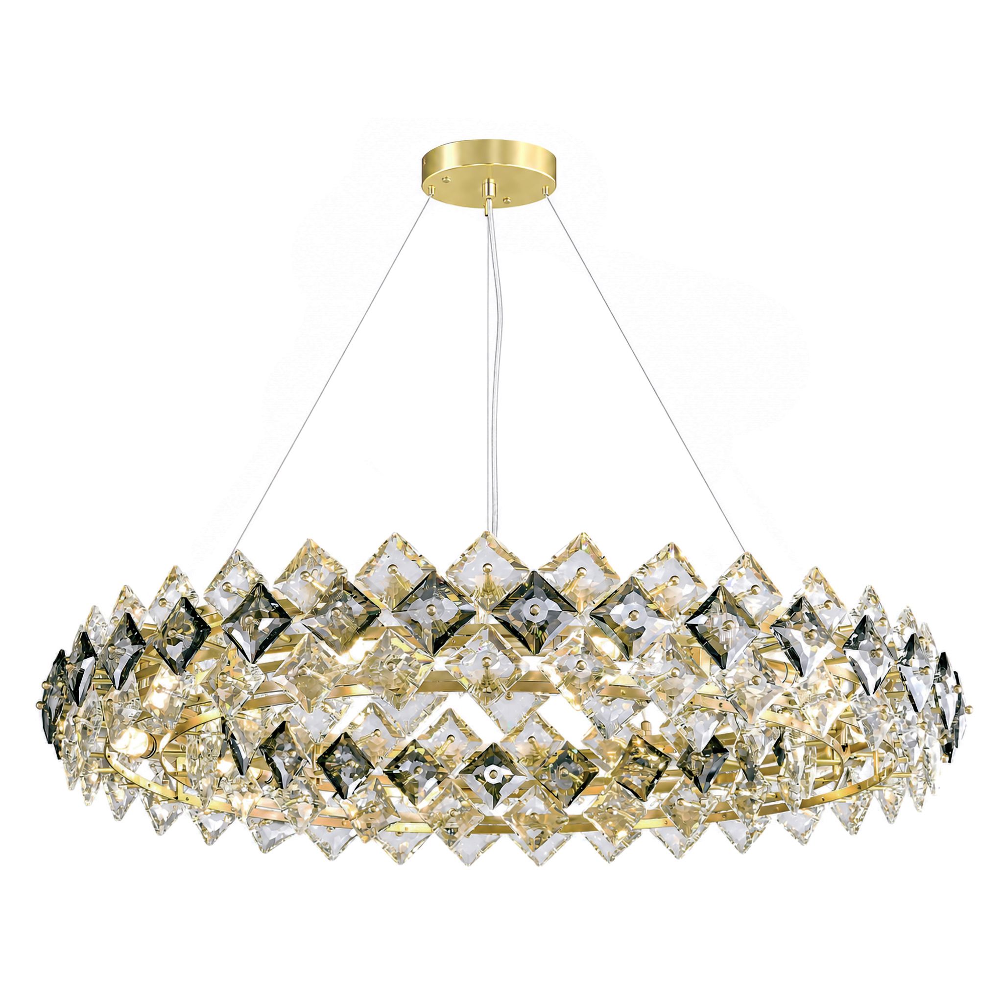 TOOLIGHT hängande taklampa SWE094-CP 60cm Guld 62x62x17,5cm