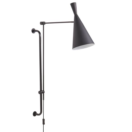 Vägglampa MARISA Justerbar Metall Svart