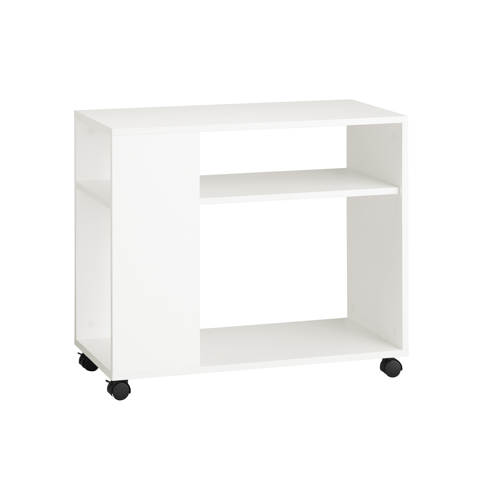 SoBuy Sidobord Förvaringsbord Tv-bänk med hjul FBT34-W