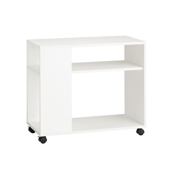 SoBuy Sidobord Förvaringsbord Tv-bänk med hjul FBT34-W