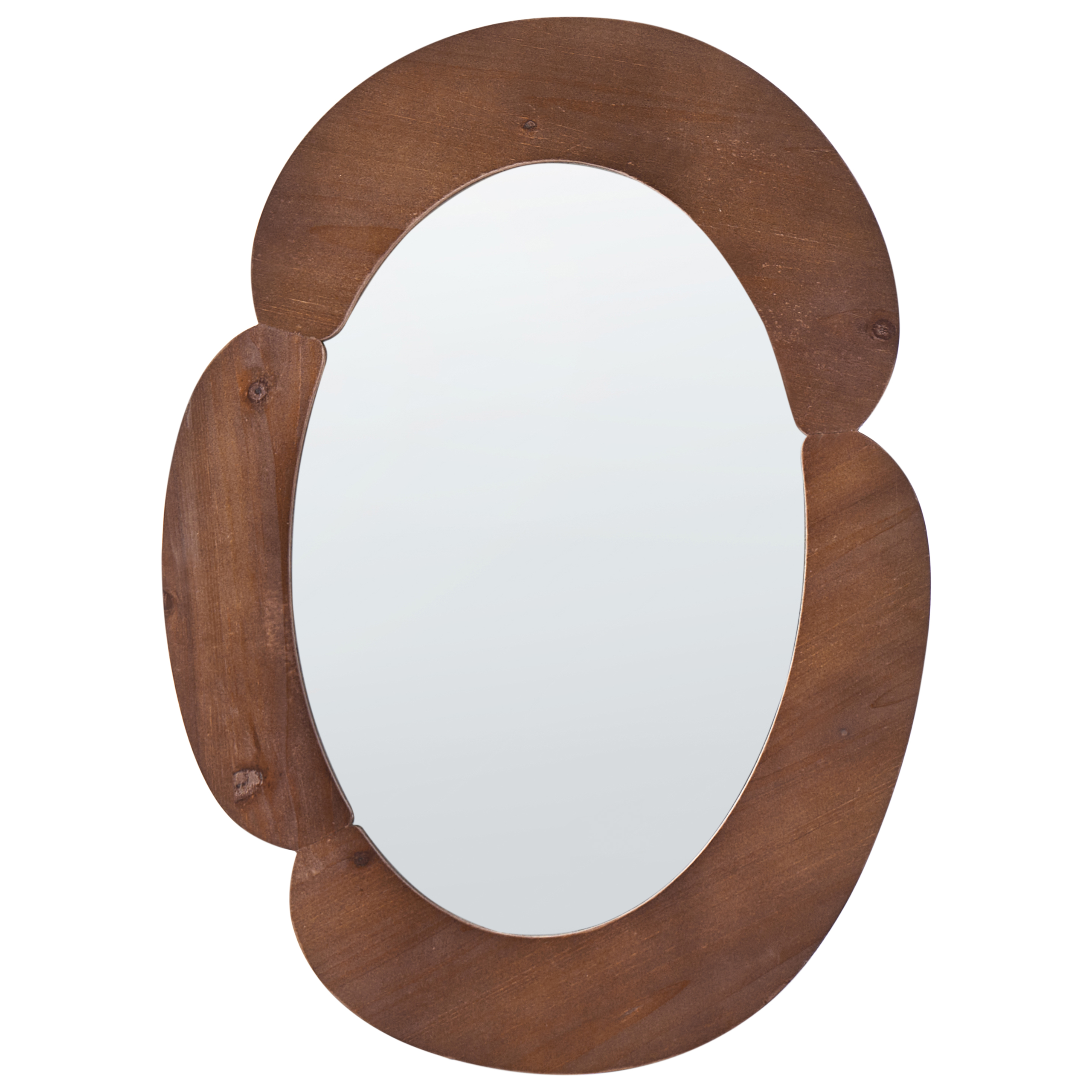 Väggspegel ALVENA 60 cm 80 cm Mörkbrun