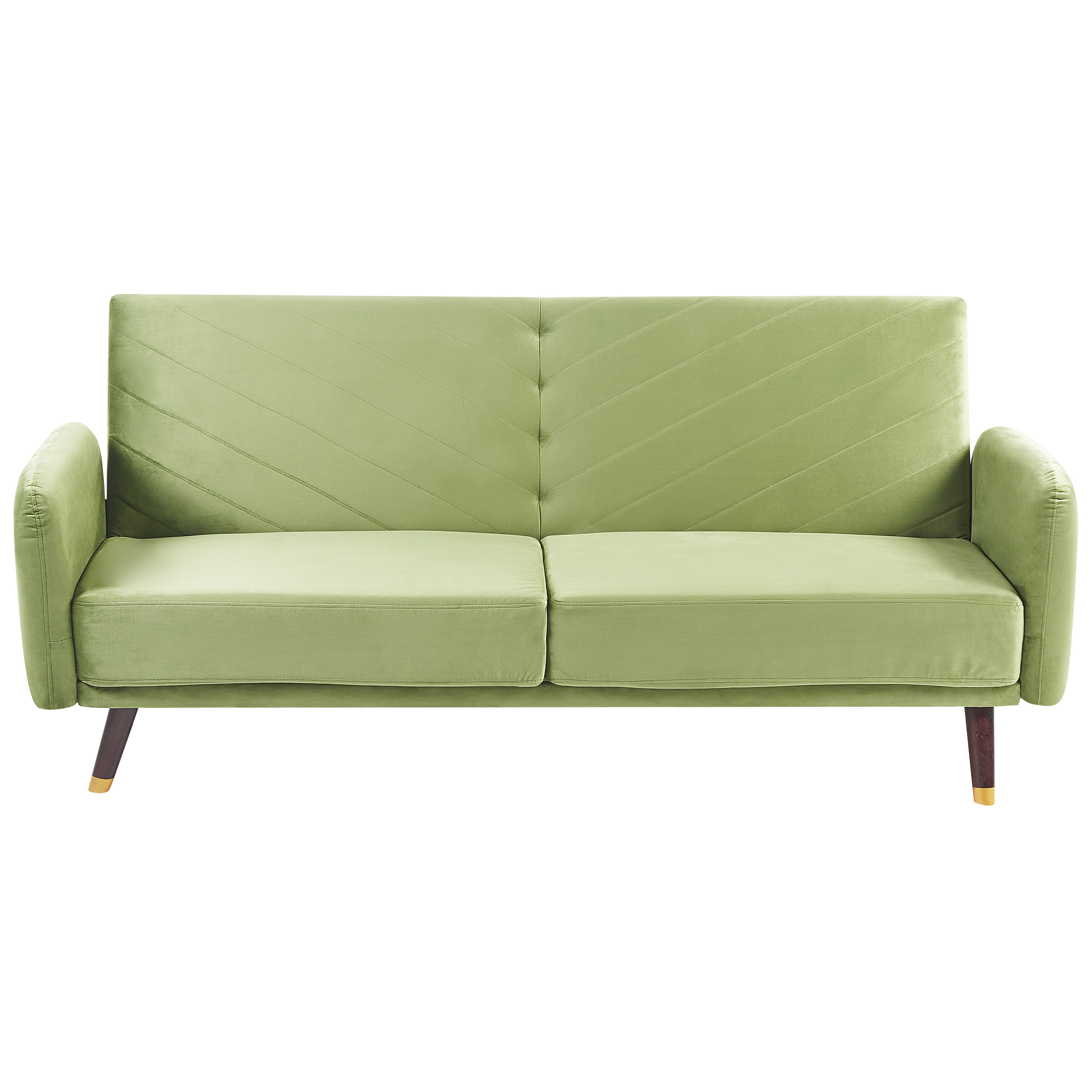 Bäddsoffa 3-sits SENJA Sammet Olivgrön