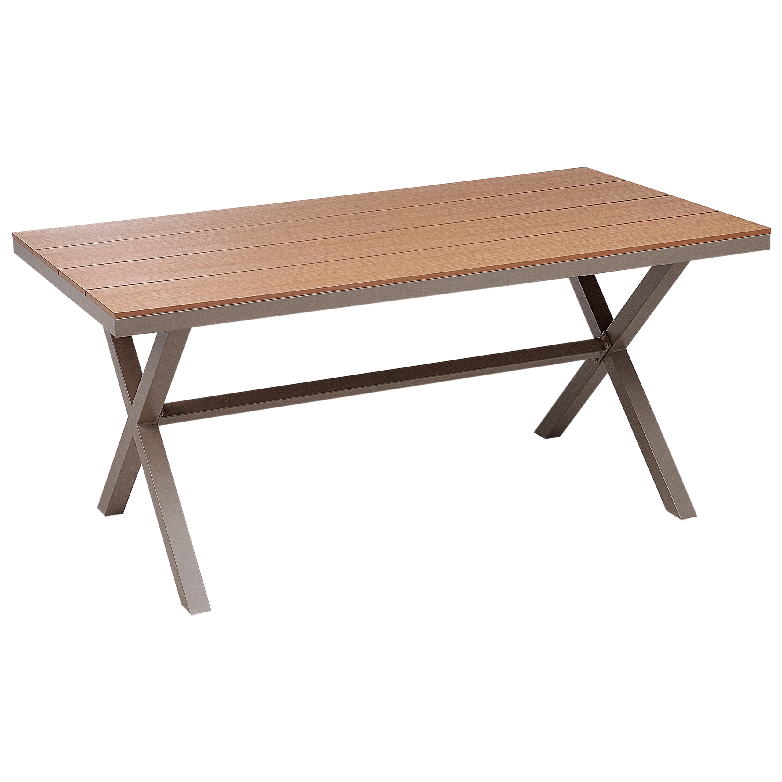 Trädgårdsmatbord TIANO 160 cm 90 cm Metall Taupe