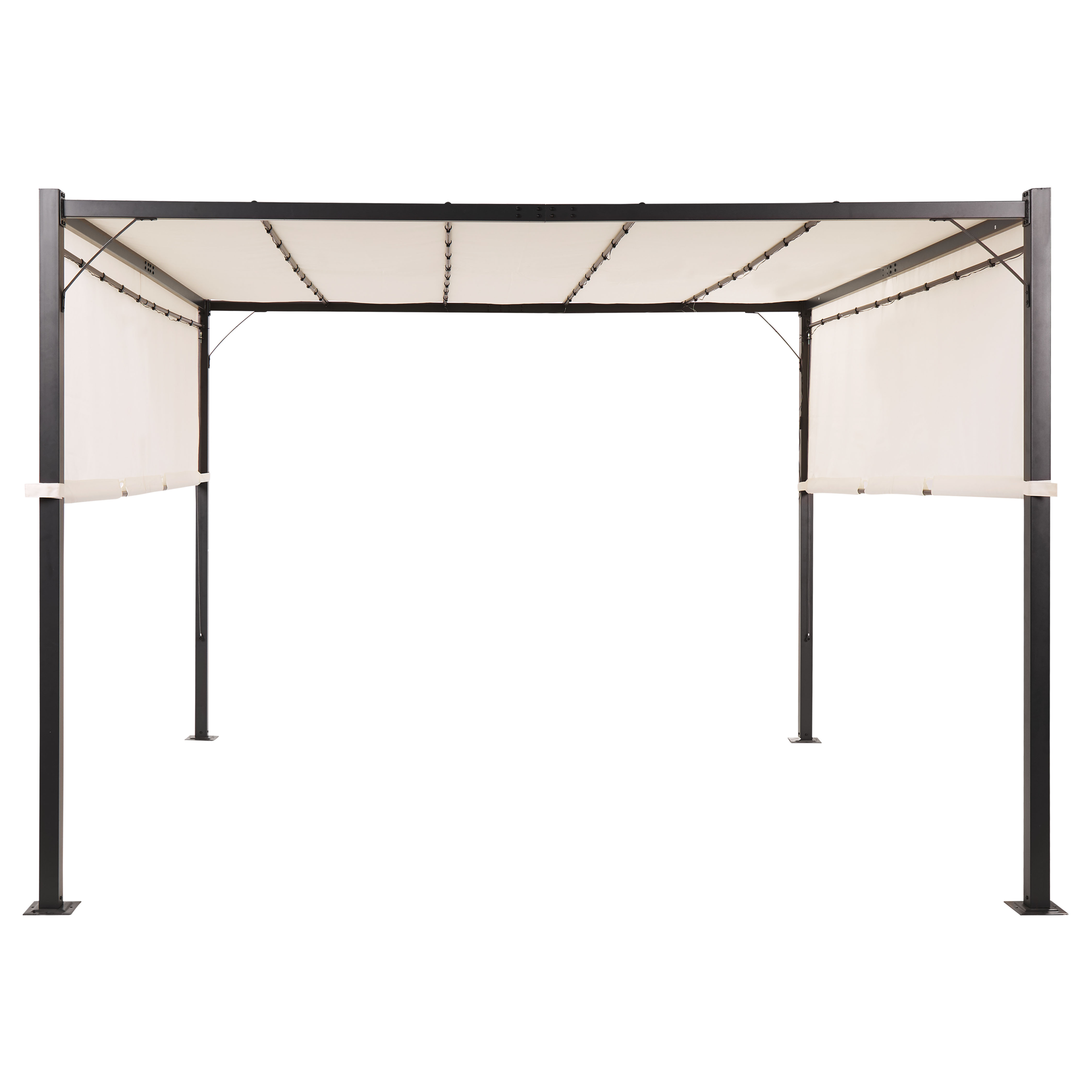 Paviljong LED PARGA 310 cm 310 cm Metall Beige