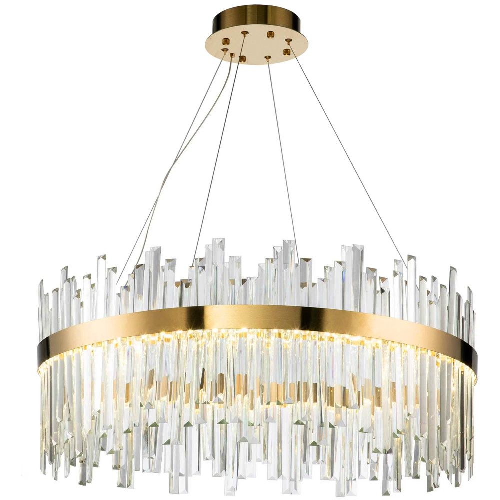TOOLIGHT hängande taklampa APP1515-CP60 Borstat guld 60x60x90cm