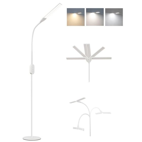 NETTLIFE 158 cm salongslampa LED – Dimbar, justerbar, modern touch-strömbrytare, 9 W, med timer och minnesfunktion