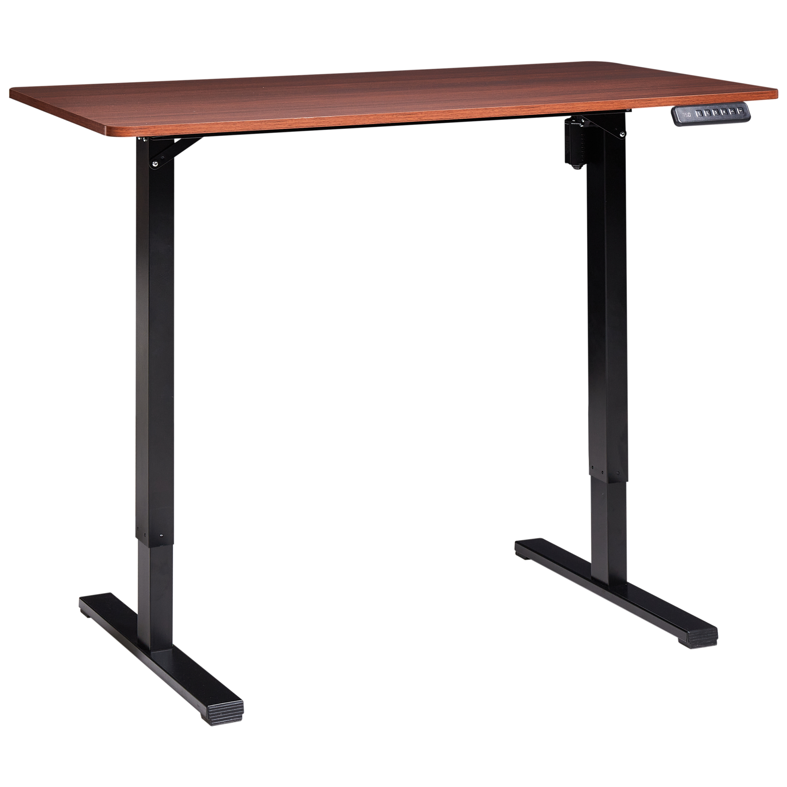 Elektriskt höj- och sänkbart skrivbord TAVARES 120 cm 60 cm Brun/ Svart