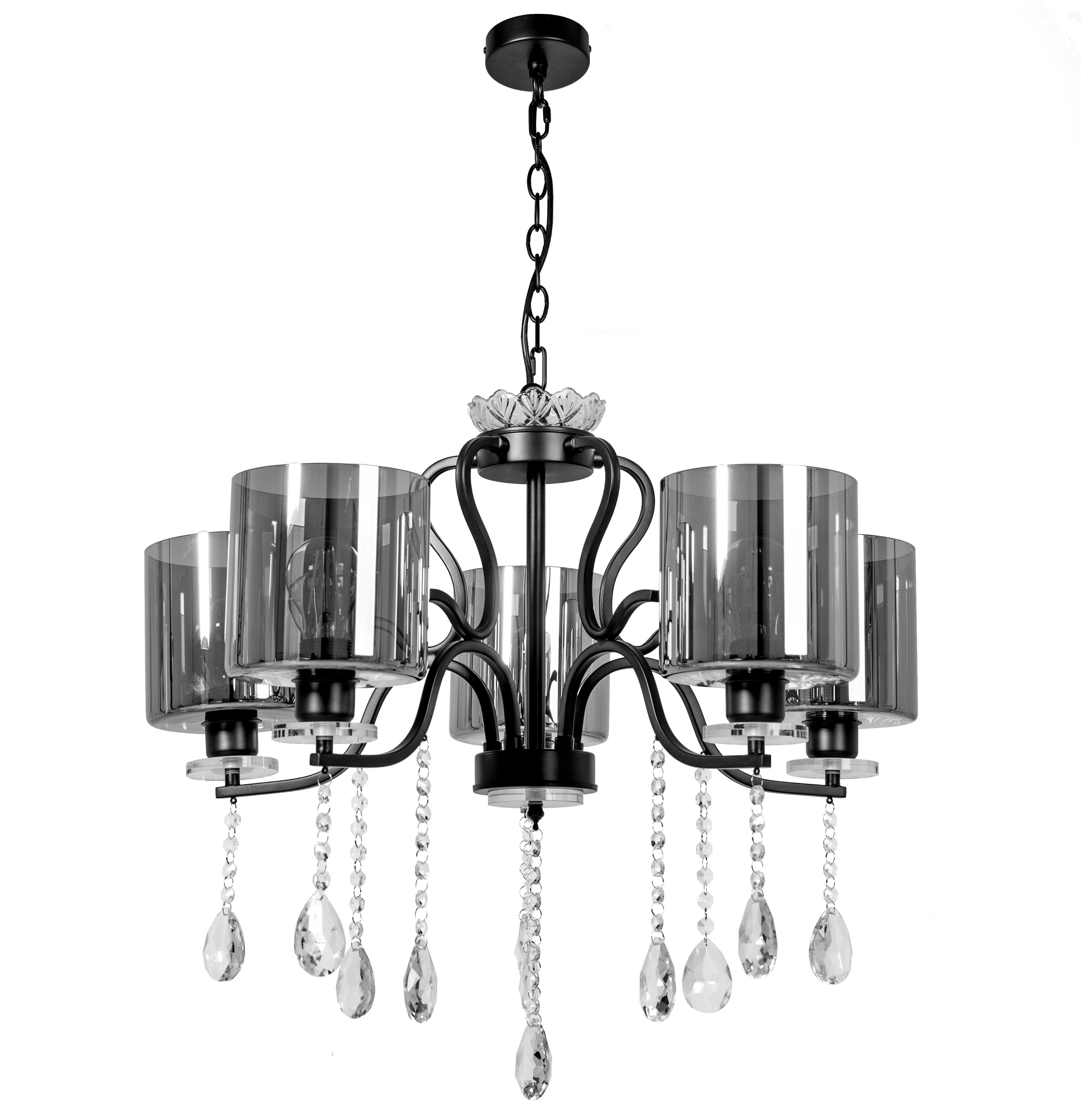 TOOLIGHT hängande taklampa APP958-5CP Svart 67x67x54cm