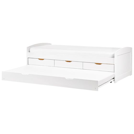 Utdragbar säng Furu PETIVILLE 90 x 200 cm Vit