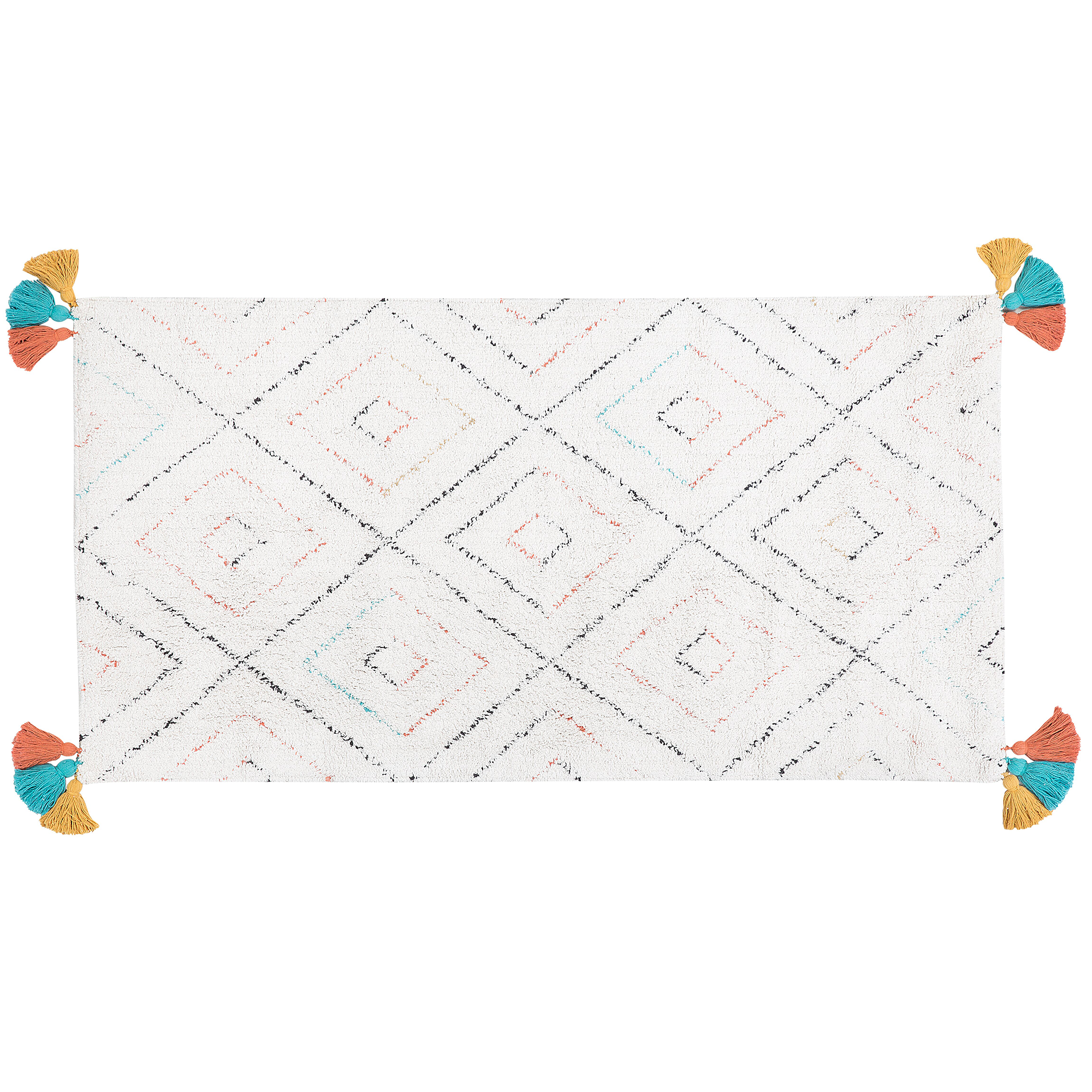 Matta KARTAL Vit 80 x 150 cm Bomull