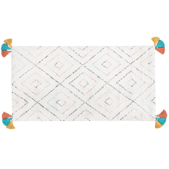 Matta KARTAL Vit 80 x 150 cm Bomull