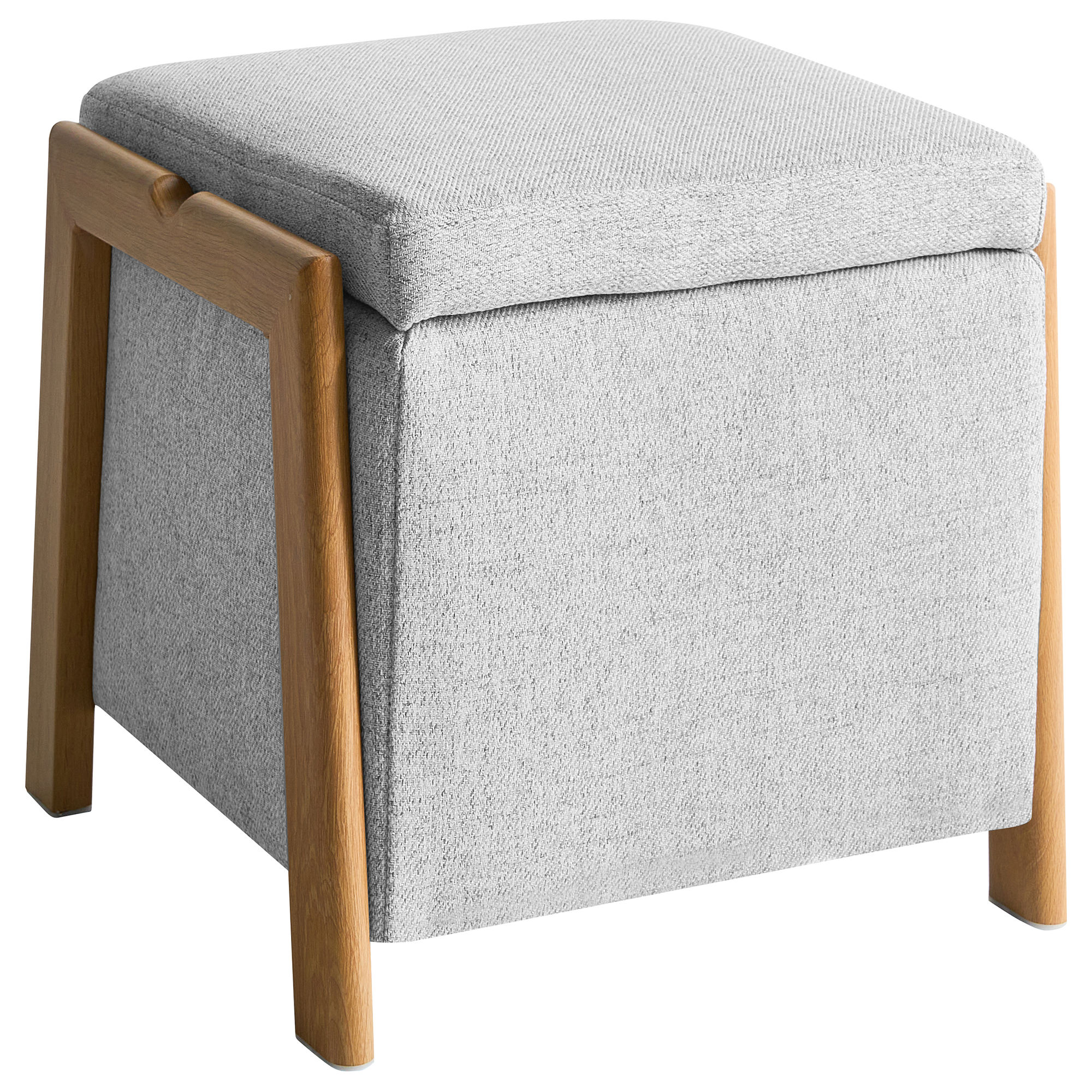 Förvaringspuff EDLAND 45 cm Ljusgrå