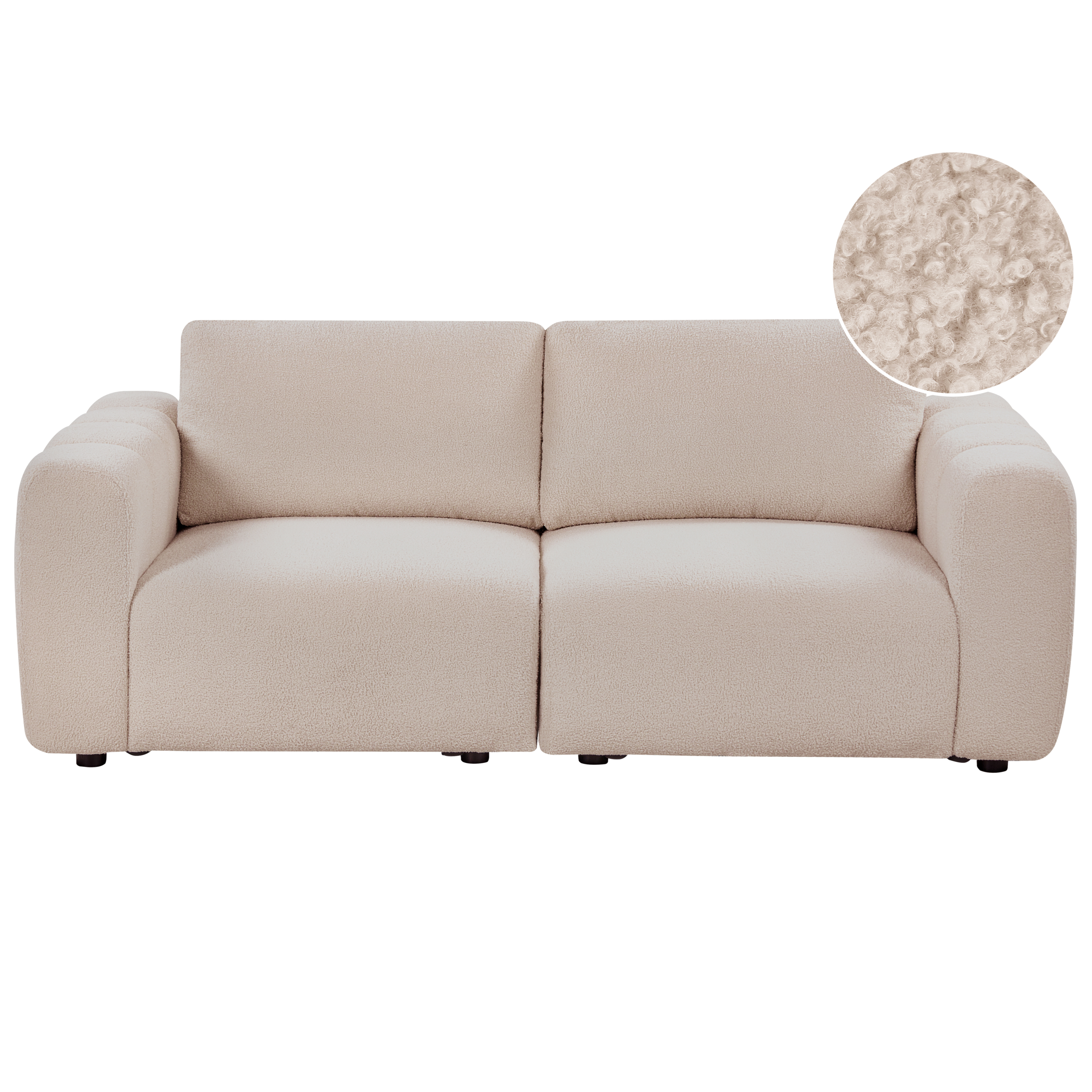 Modulsoffa 2-sits KIVVIK Bouclé Beige
