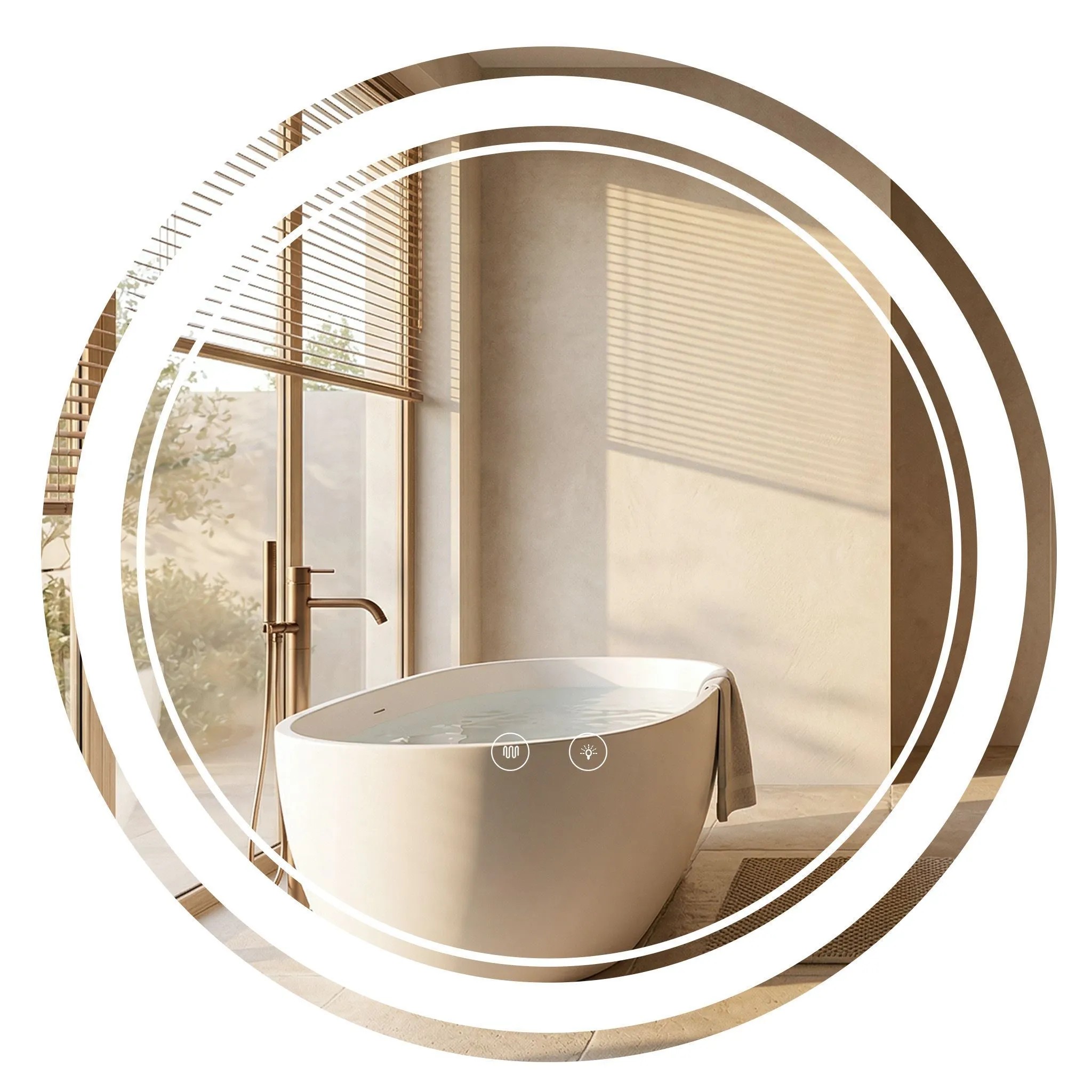 REA spegel SOFT 60 LED Transparent 2,5x60x60cm