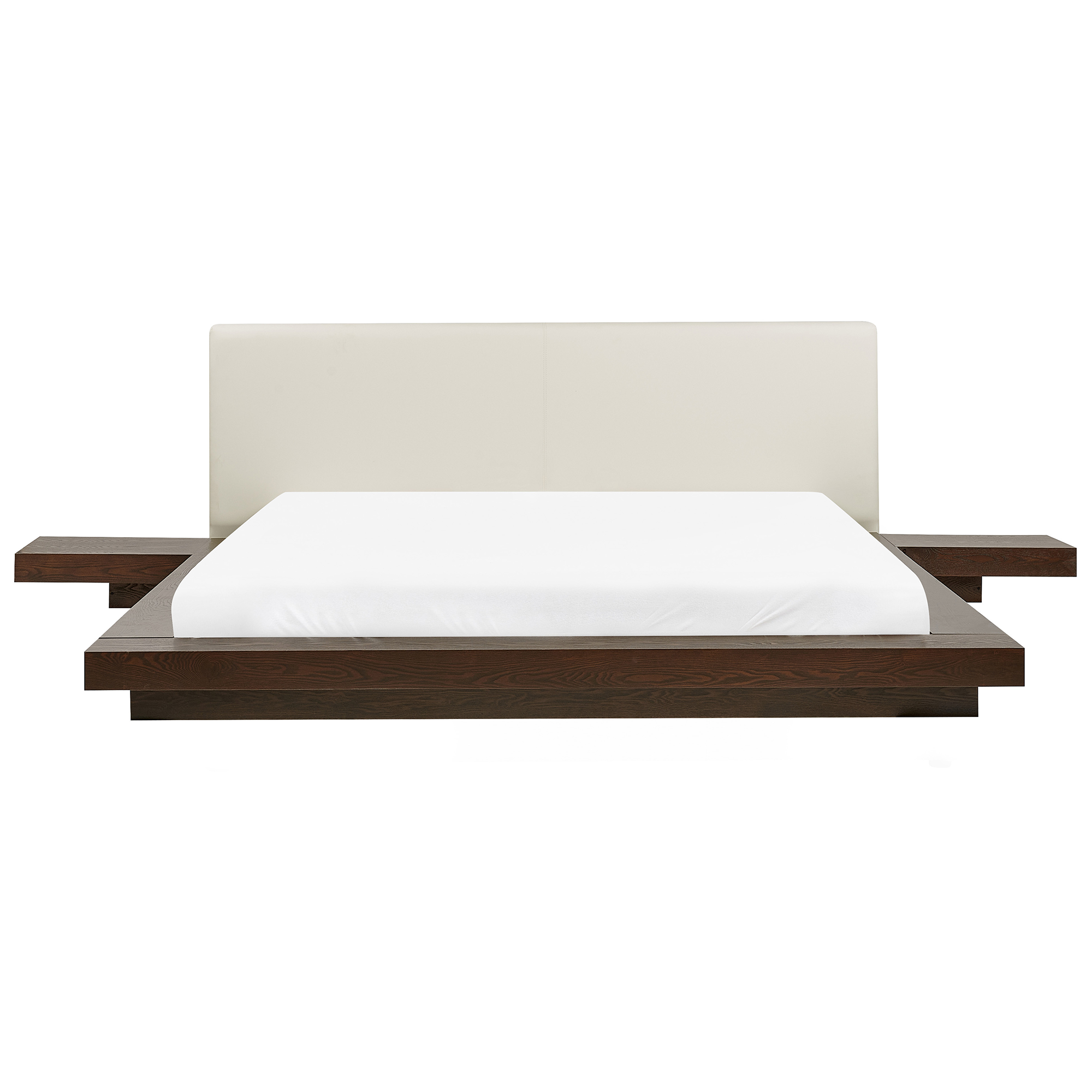 Säng med lamellram Konstläder ZEN 180 x 200 cm Mörk askfanér