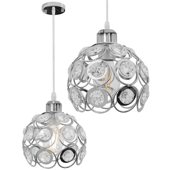 TOOLIGHT hängande taklampa APP207-1C Krom 14,5x18x80cm
