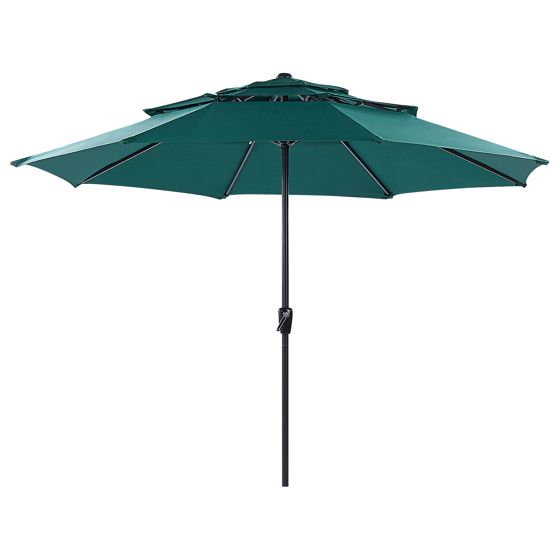 Parasoll 285 cm BIBIONE Smaragdgrön