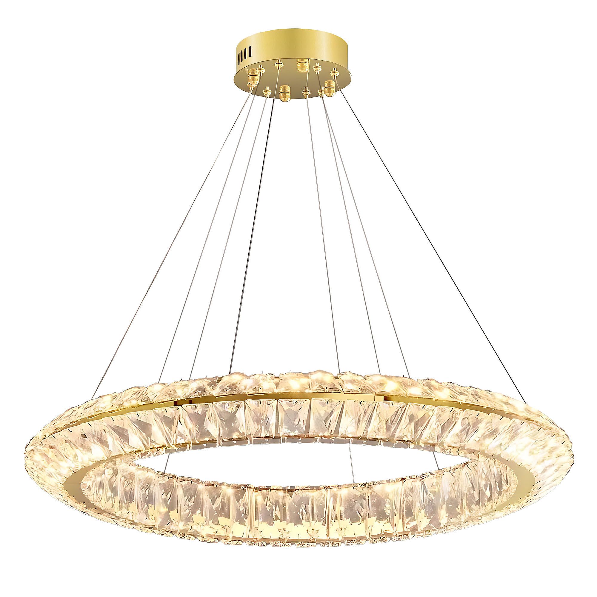 TOOLIGHT hängande taklampa APP1769-CP 80cm LED Guld 80x80x95cm
