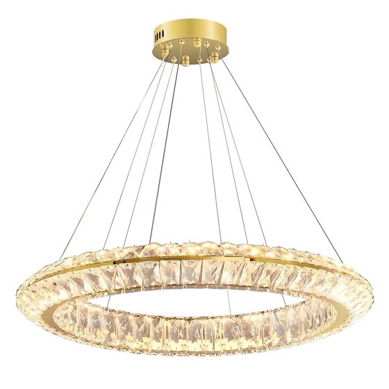 TOOLIGHT hängande taklampa APP1769-CP 80cm LED Guld 80x80x95cm