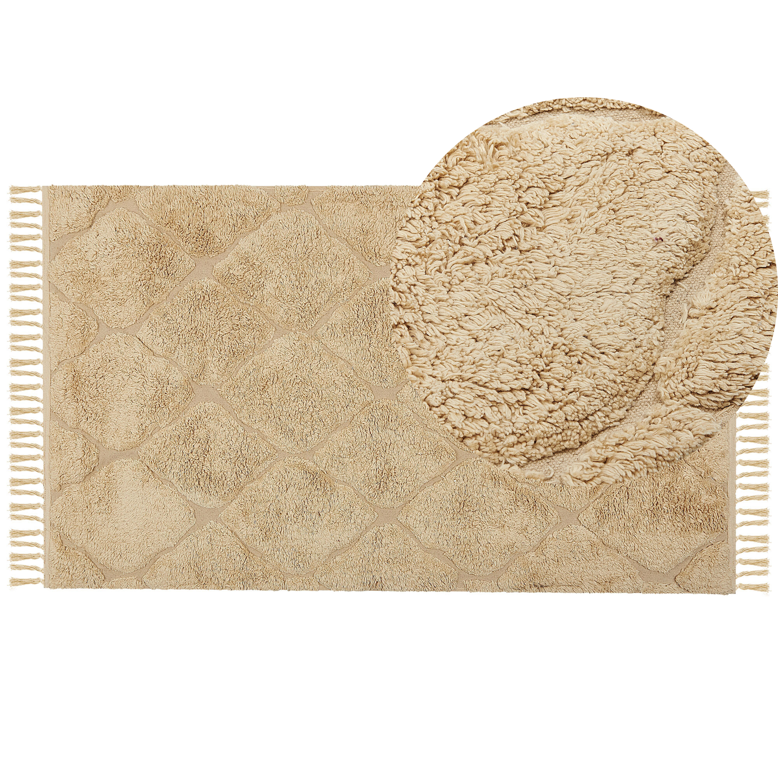Matta SANLIURFA Beige 80 x 150 cm Bomull