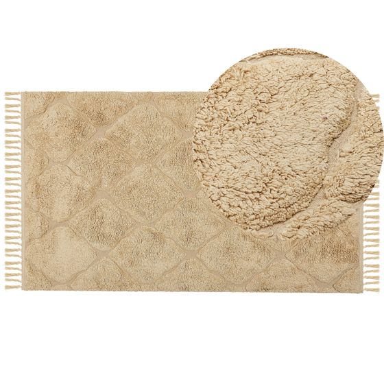 Matta SANLIURFA Beige 80 x 150 cm Bomull