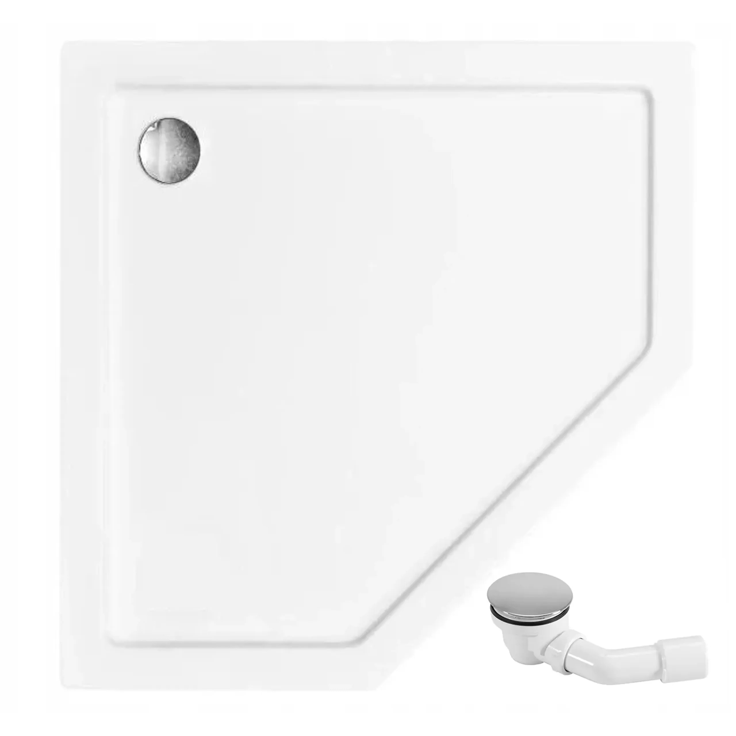 REA Duschkar DIAMOND 90x90x5CM Vit, 90x90x5cm