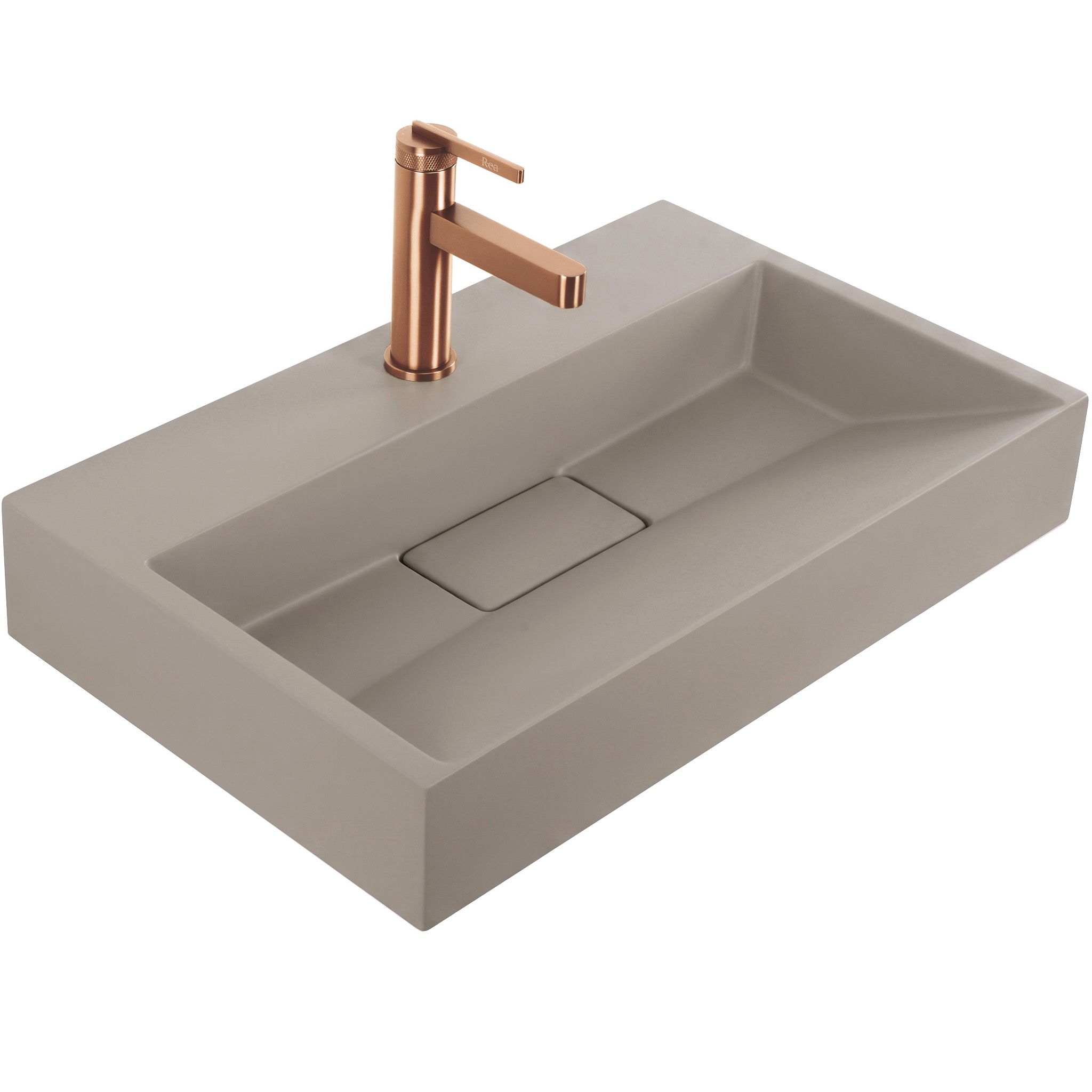 REA komposit-tvättställ GOYA beige, 60x37x14cm