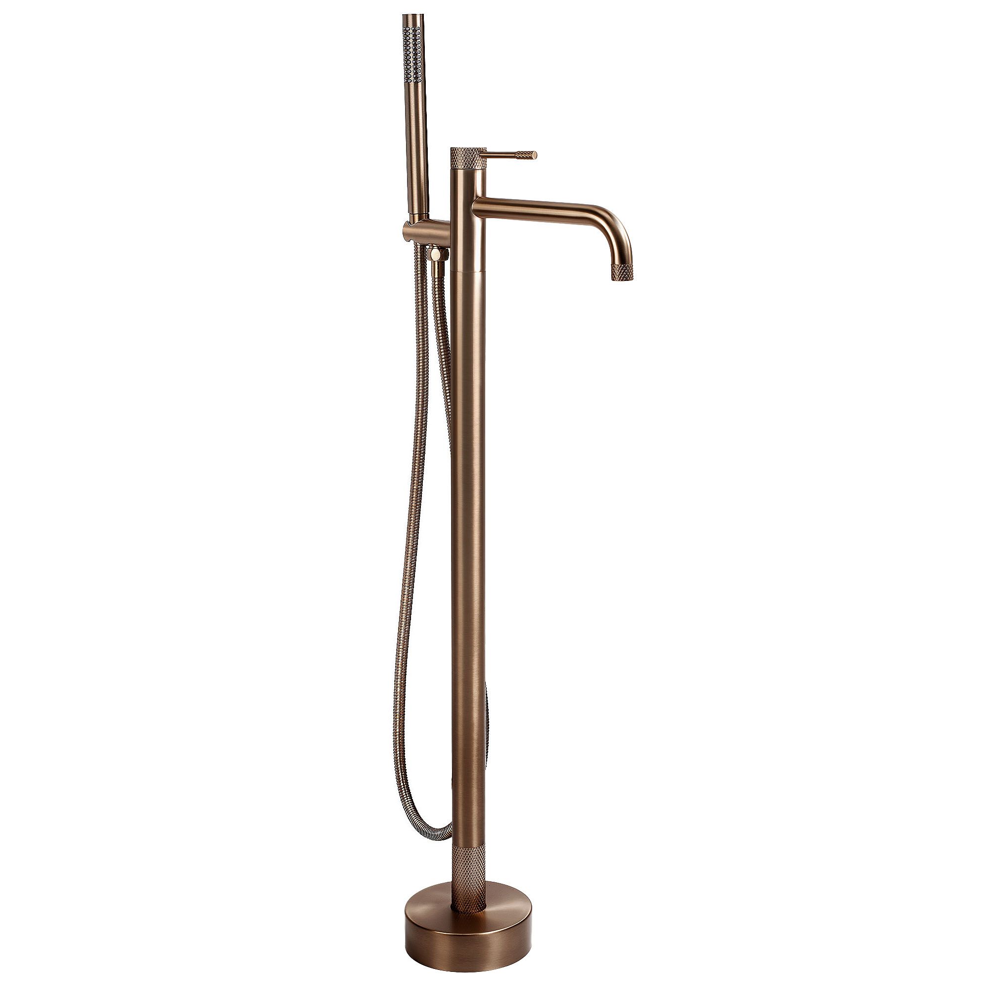 REA Golvmonterad Badkarsblandare Venti Borstad Koppar, 21x10x115cm