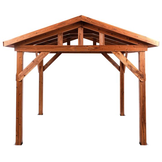 Paviljong SECCHIA 296 cm 350 cm Granträ Brun/ Grå