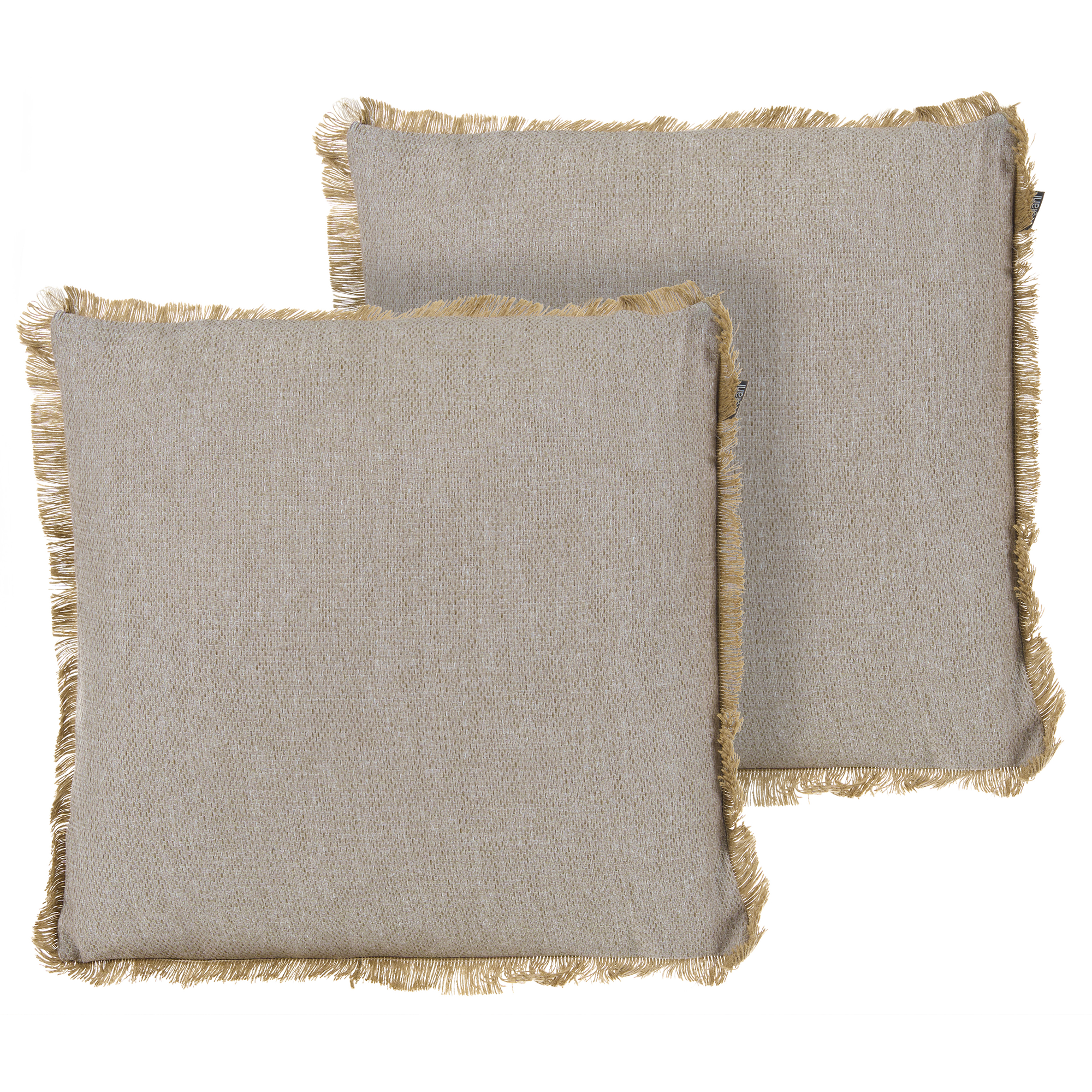Set med 2 utomhusdynor CASTANEA Monokromt 45 x 45 cm Beige