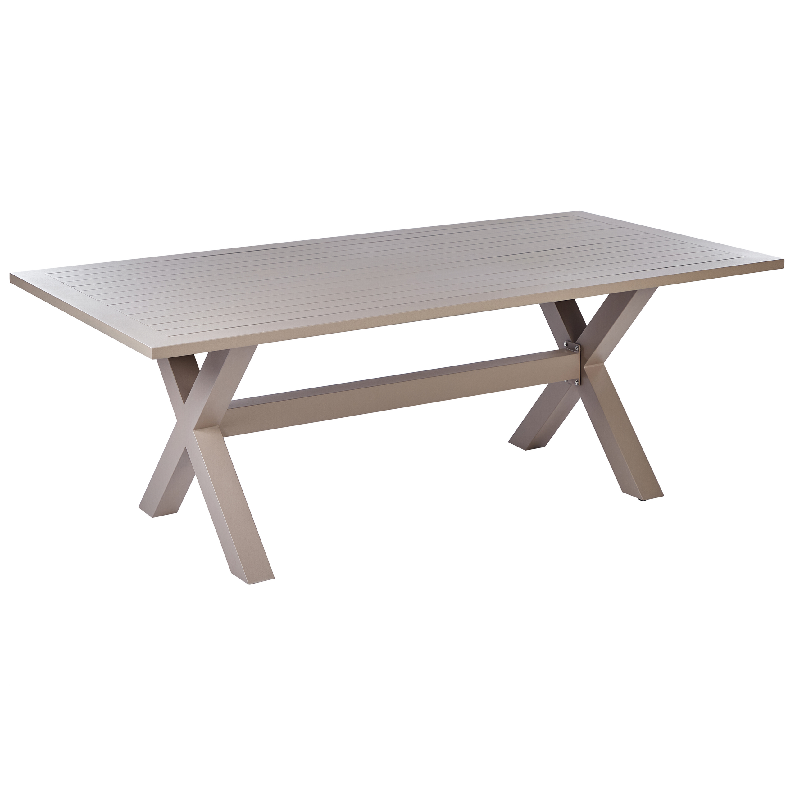Trädgårdsmatbord CASCAIS 200 cm 105 cm Metall Taupe