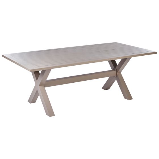 Trädgårdsmatbord CASCAIS 200 cm 105 cm Metall Taupe