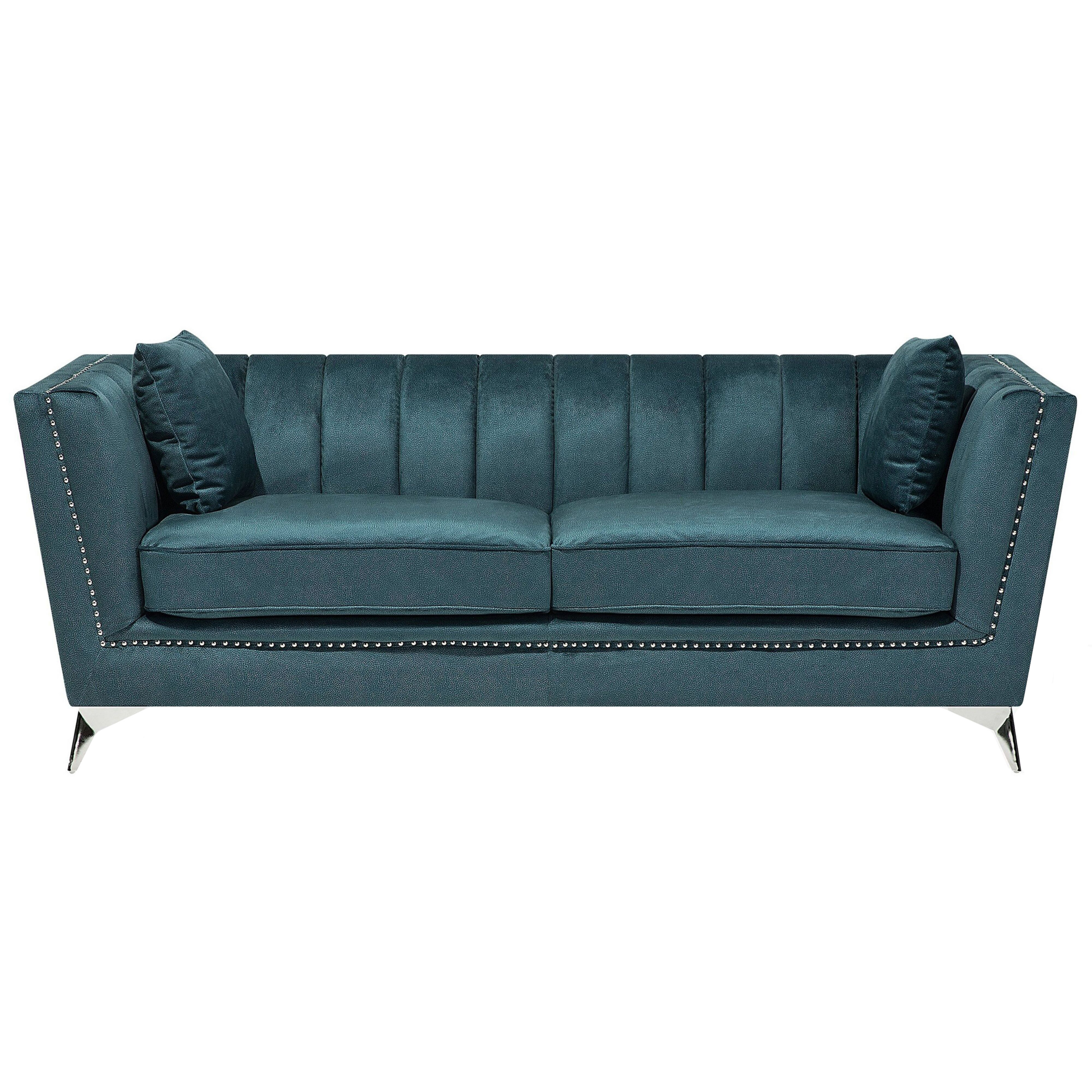 Soffa 3-sits GAULA Sammet Blågrön