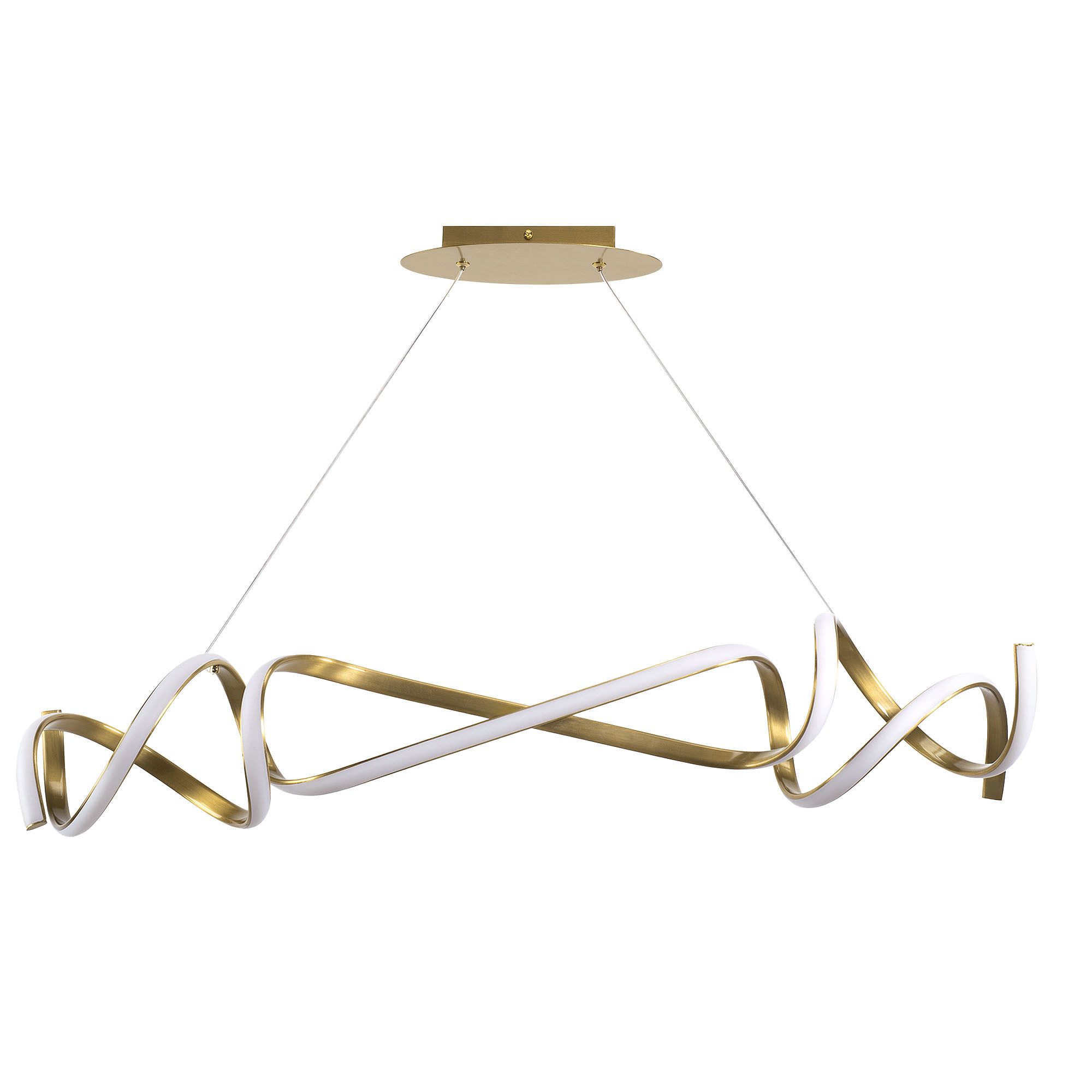 TOOLIGHT hängande taklampa APP1777-CP LED Guld 90x25x17cm
