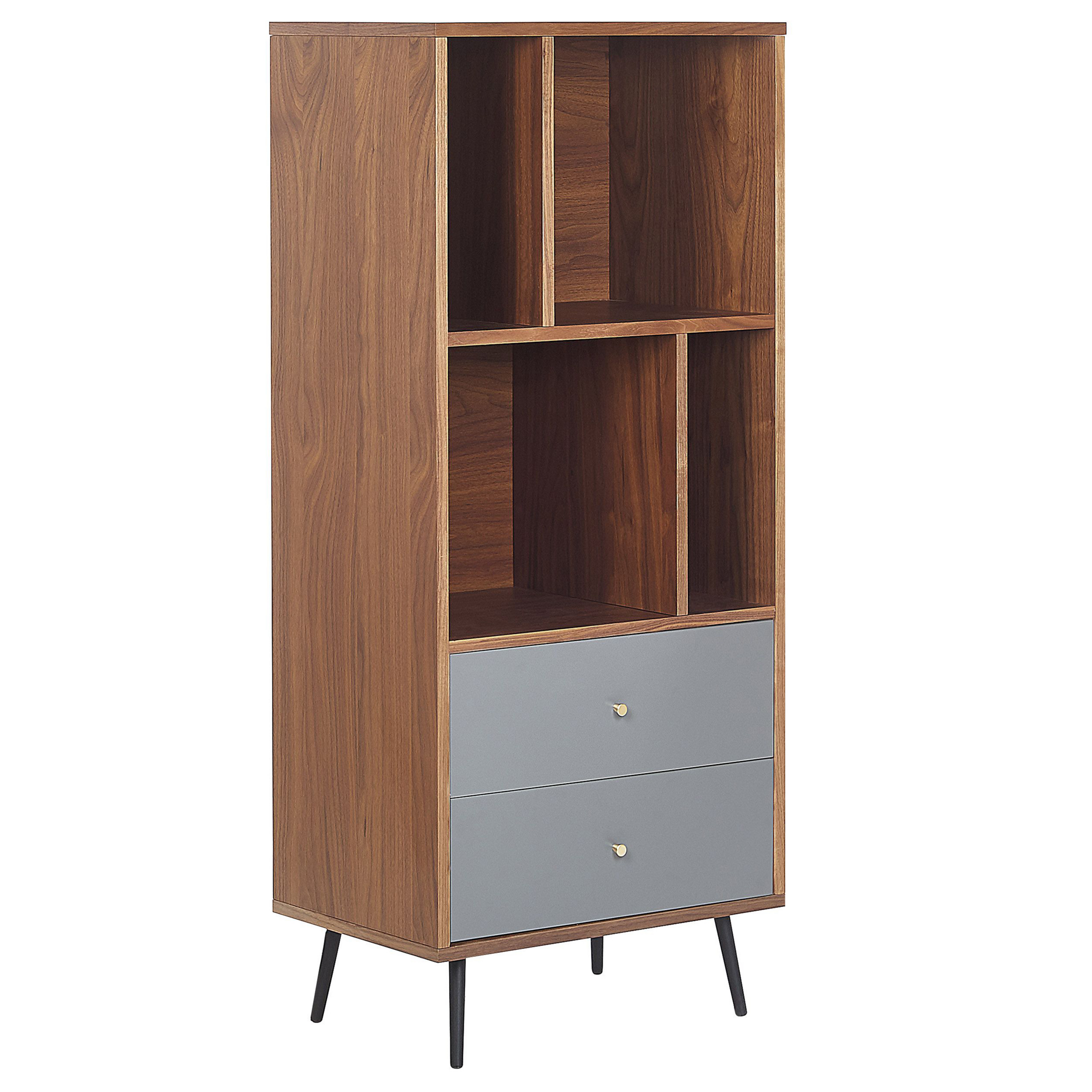 Hylla RICHMOND 139 cm Mörk valnötsfanér